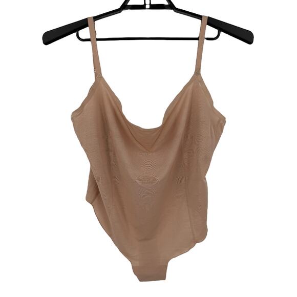 Skims Bodysuit Sheer Sculpt shapewear light tan size 3X - Picture 1 of 5